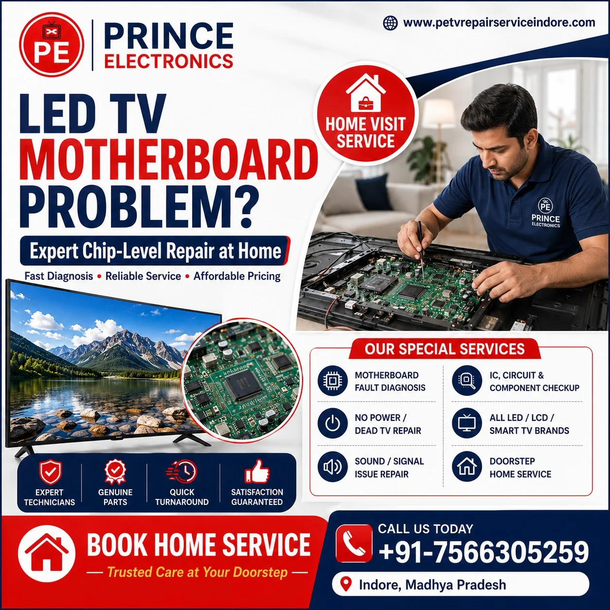 LED TV Motherboard Repair Services in Indore 